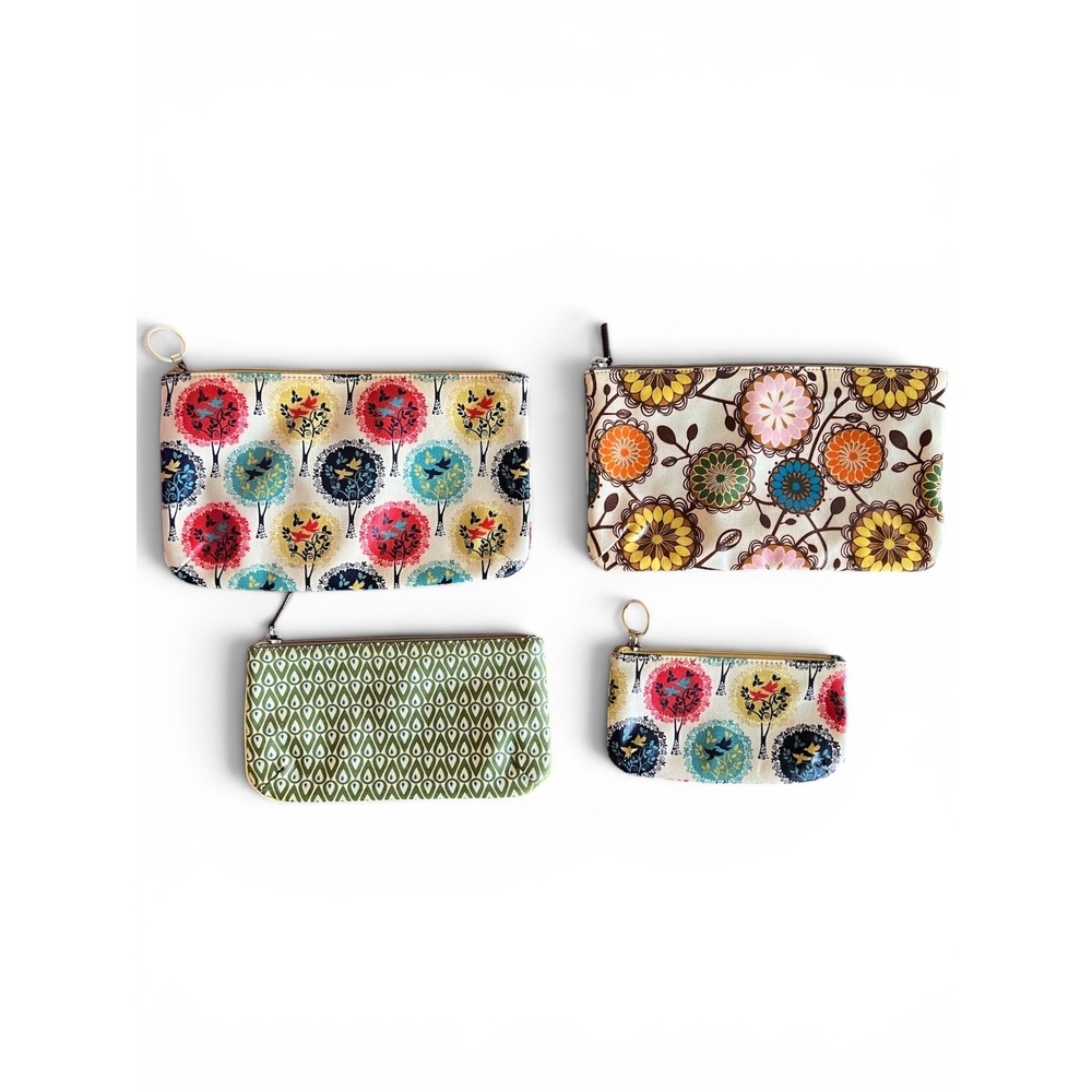 Fossil Vintage Keyper Coordinated Cosmetic Travel Bags Set of Four
